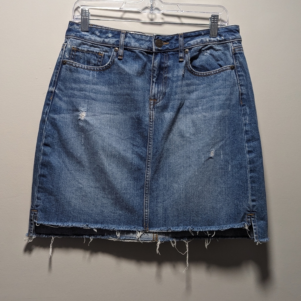 LOFT denim mini skirt